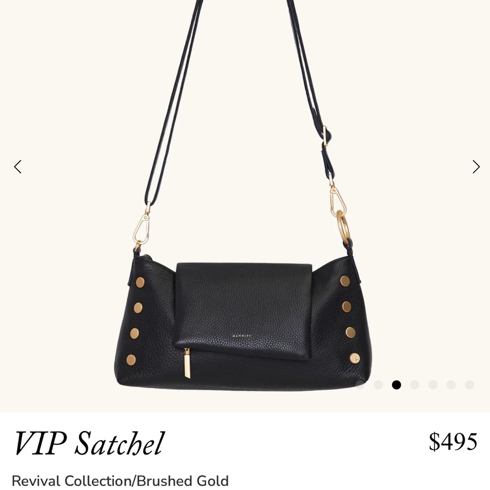 Hammitt Black Satchel with Gunmetal Gray Accents - Picture 2 of 13
